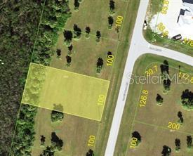 This is a map showing a rectangular parcel of land highlighted in yellow — 16791 SAN EDMUNDO ROAD, PUNTA GORDA, FL
