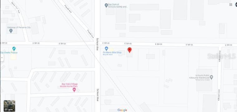 This is a map showing the location of a property near East 5th Street — 3504 E 5TH STREET, PANAMA CITY, FL