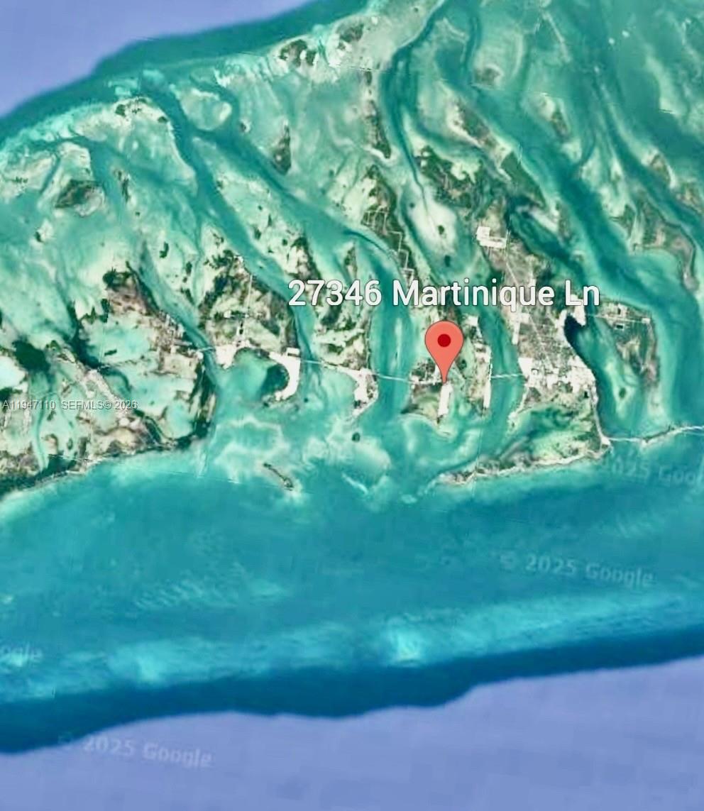 This is a satellite map view of a residential area surrounded by turquoise water — 27346 Martinique Ln # 27346, Middle Keys FL 33042, MIDDLE KEYS, FL