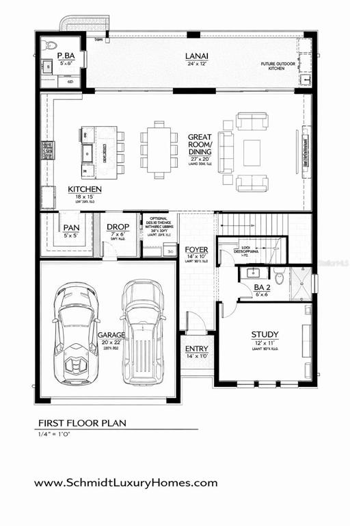 This is a floor plan for the first level of a luxury home — 3209 W BAY VISTA AVENUE, TAMPA, FL