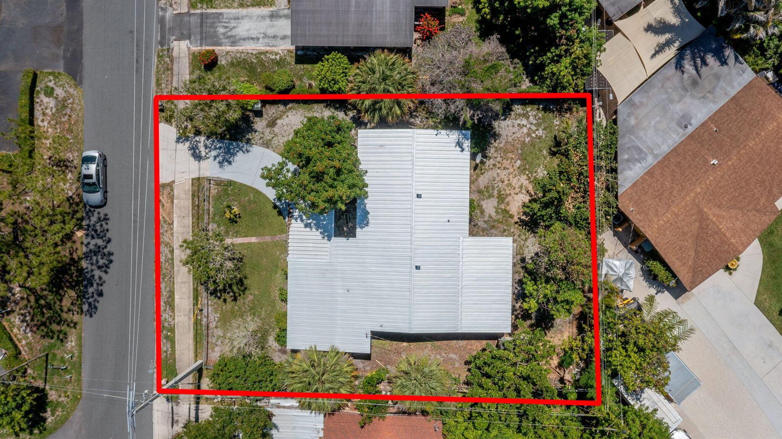 Aerial with new roof — 904 SE 16th Street, Stuart FL 34994, STUART, FL