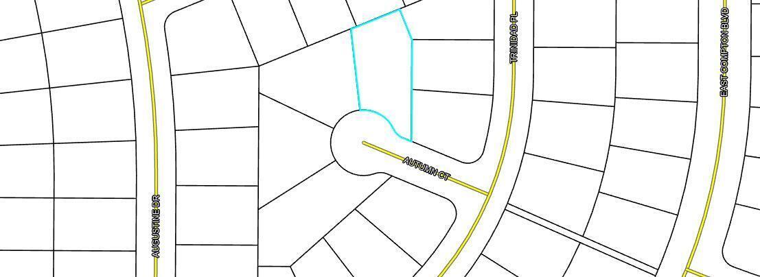 This is a map showing a residential property lot highlighted in blue on a cul-de-sac — Lot 9 Autumn Court, FL 32428, FL
