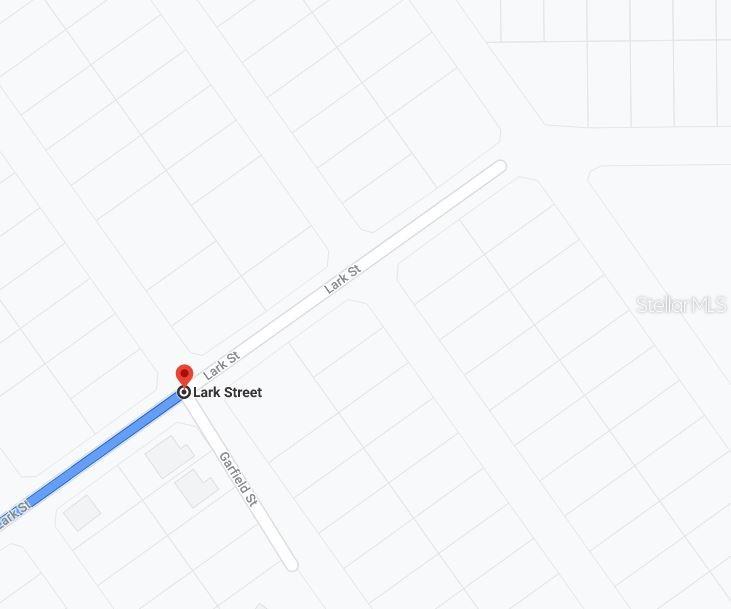This is a map showing the location of Lark Street and Garfield Street — 569 KENNEDY STREET, LAKE PLACID, FL