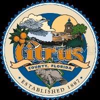 This is the official seal of Citrus County, Florida, featuring a manatee and local landmarks — 10 MILBARK DRIVE, HOMOSASSA, FL