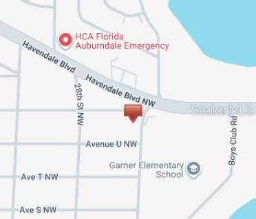 This is a map showing the location of a property near Havendale Boulevard — 2604 AVENUE V NW, WINTER HAVEN, FL