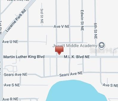 This is a map showing the location of Jewett Middle Academy near M.L.K. Blvd NE — MARTIN LUTHER KING BOULEVARD NE, WINTER HAVEN, FL