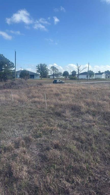 A vacant, grassy lot with utility poles and nearby houses in the background — 53 LATEEN SAIL DRIVE, PLACIDA, FL