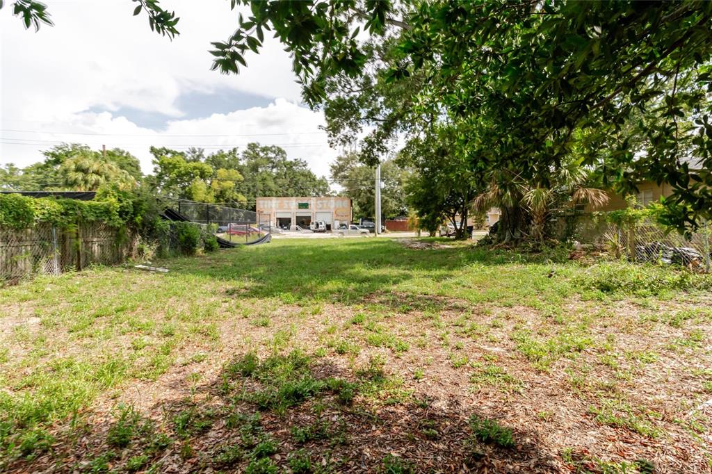 A grassy, vacant lot is framed by trees and a chain-link fence — 3010 E DR MLK, TAMPA, FL