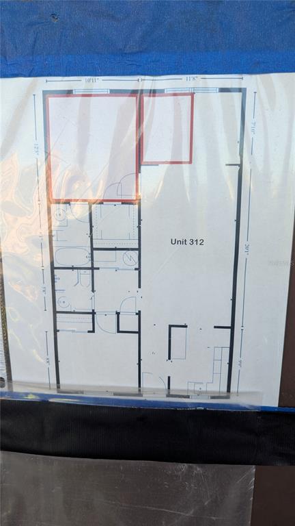 This is a floor plan for Unit 312 showing the layout of the rooms — 4087 LAKE BAYSHORE DRIVE UNIT 312, BRADENTON, FL