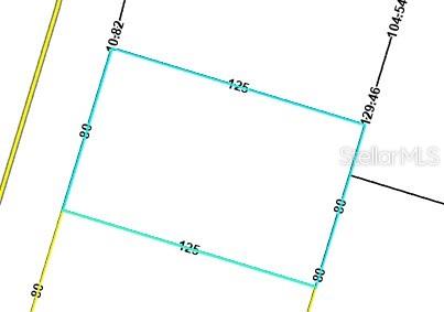 This is a plat map showing the rectangular dimensions of a property lot — Lot 11 Unit 7 Blk 423 ALHAMBRA DRIVE, CHIPLEY, FL