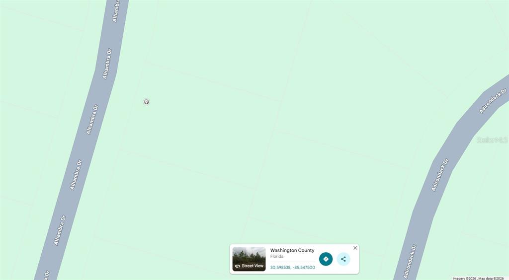This is a map showing a plot of land between Alhambra Drive and Adirondack Drive — Lot 11 Unit 7 Blk 423 ALHAMBRA DRIVE, CHIPLEY, FL