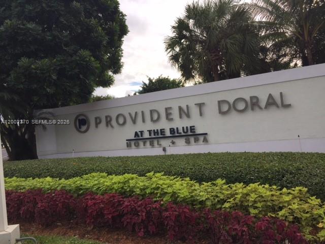 A sign for the Provident Doral at the Blue Hotel and Spa stands outdoors — 5300 NW 87th Ave # 809, Doral FL 33178, DORAL, FL