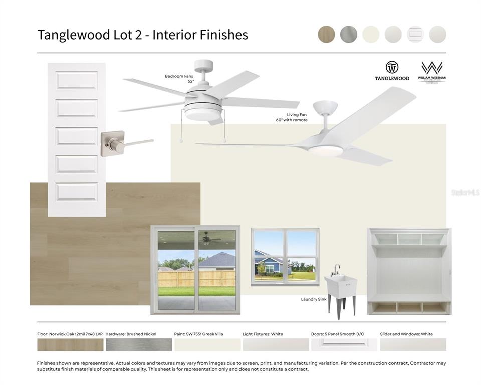 This rendering displays kitchen cabinetry, appliance placement, and material finish selections for a home project — 21022 SW 1ST PLACE, NEWBERRY, FL