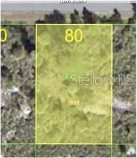An aerial map view shows a rectangular plot of land highlighted in yellow — 12411 DIVAN AVENUE, PORT CHARLOTTE, FL