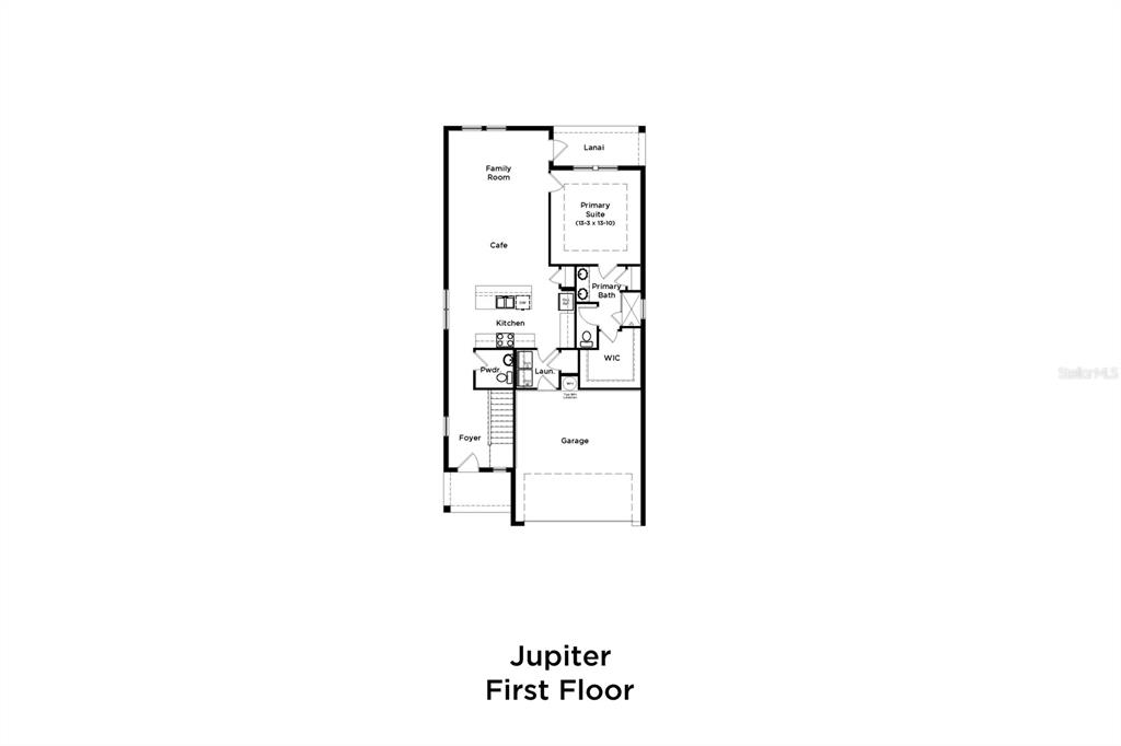 This is a floor plan for the first level of a house named Jupiter — 3279 CUP DRIVE, LAKELAND, FL