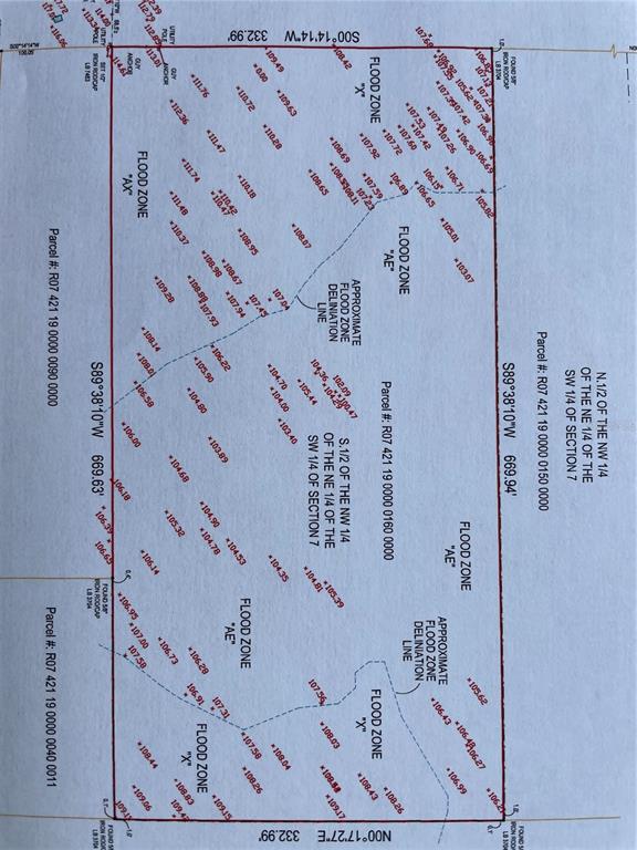 This is a survey map showing property boundaries, parcel numbers, and flood zone designations — 17170 CITRUS WAY, BROOKSVILLE, FL