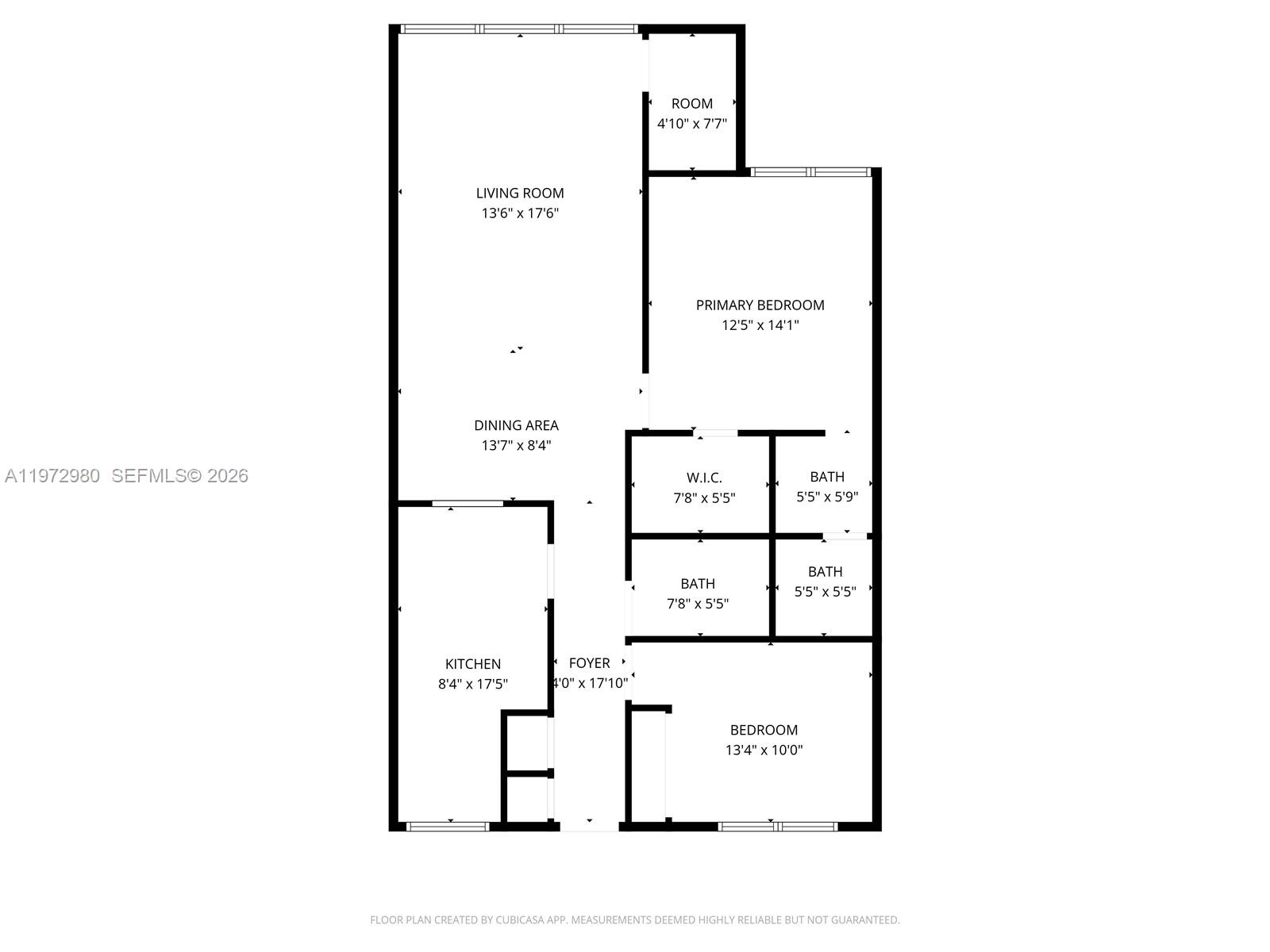 This is a floor plan for a two-bedroom apartment with two bathrooms and a kitchen — 3014 SW 21st Ter # 352C, Delray Beach FL 33445, DELRAY BEACH, FL