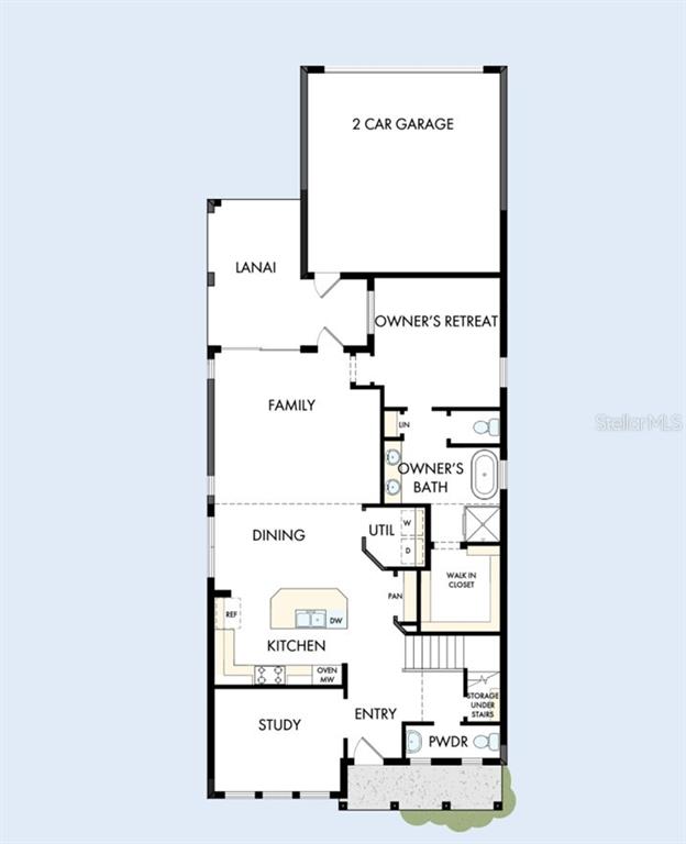 This is a floor plan for the first level of a residential home — 1590 MERRYTHOUGHT LANE, SARASOTA, FL