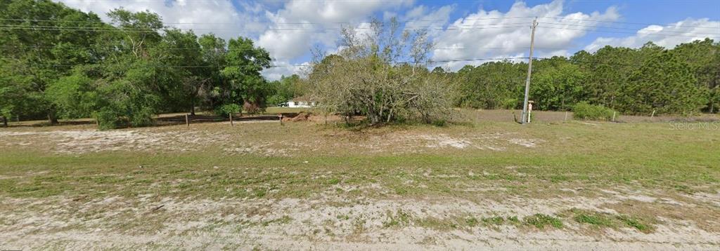 A vacant, grassy lot with scattered trees and a utility pole under a cloudy sky — COMMONWEALTH AVENUE N, POLK CITY, FL