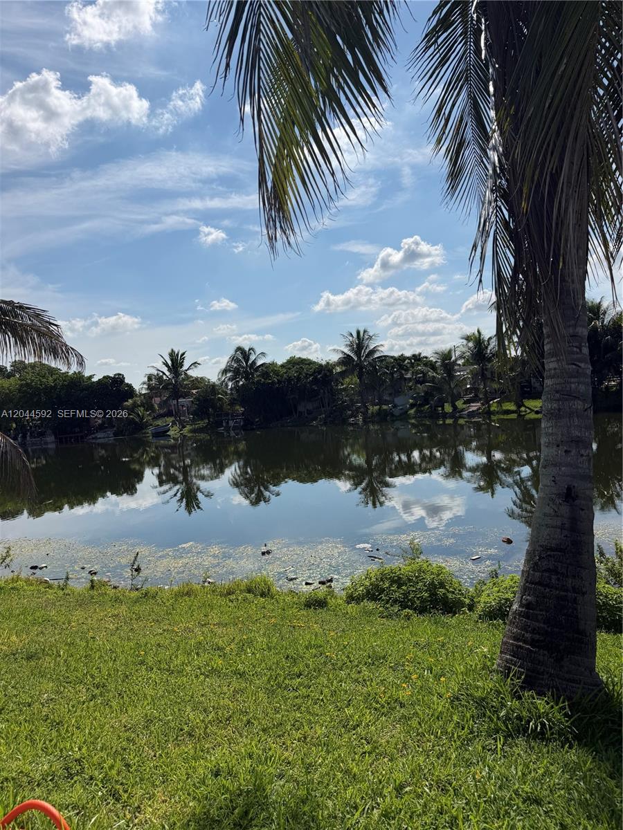 A view of a lake surrounded by palm trees and green grass under a blue sky — 1233 SW 130 Ave # 1233, Miami FL 33184, MIAMI, FL