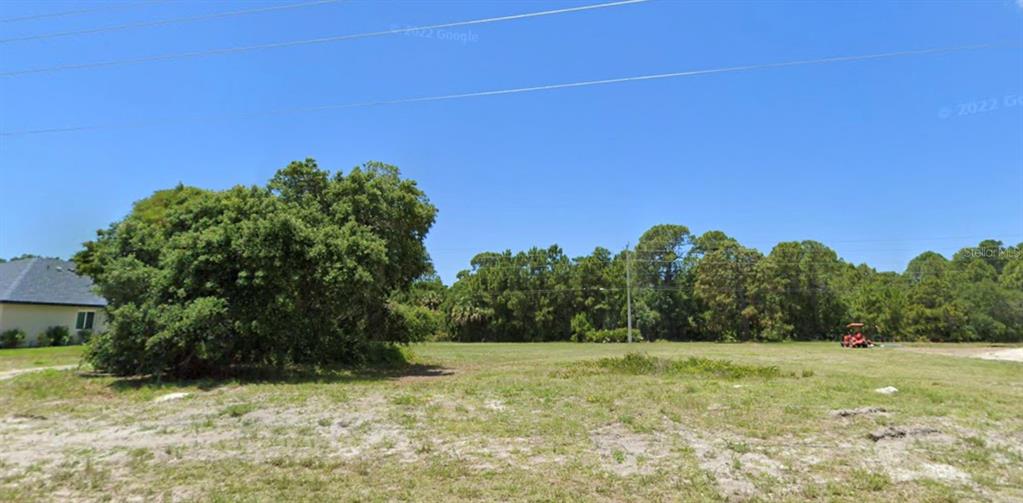 A large, grassy vacant lot features a cluster of trees and a neighboring house — 121 & 123 BOUNDARY BOULEVARD, ROTONDA WEST, FL