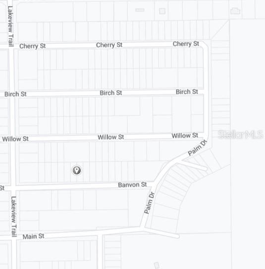 This is a map showing street layouts and property lots in a residential neighborhood — 00 BANVON STREET, INTERLACHEN, FL
