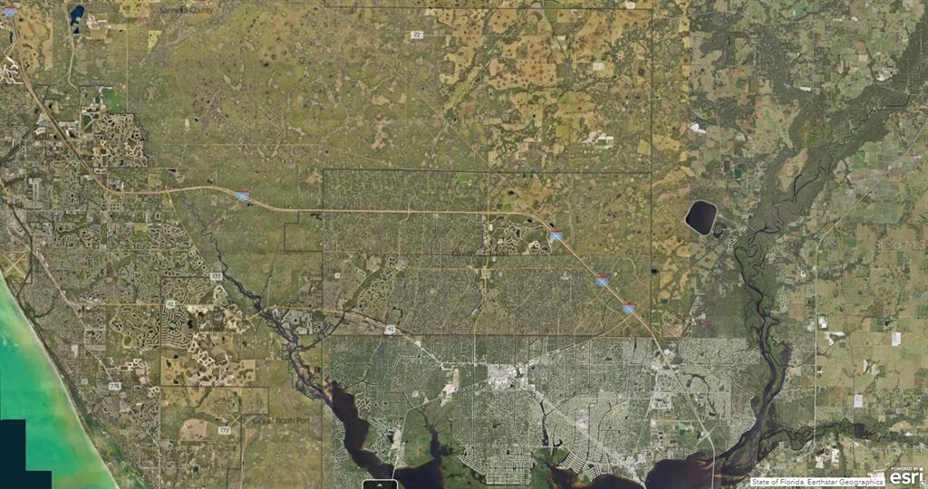 This is an aerial map view showing the City of North Port, Florida — 0967058148 FLING AVENUE, NORTH PORT, FL