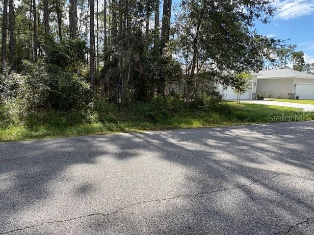 A vacant, wooded residential lot sits next to a house with a white garage — 10 SQUIRE COURT, PALM COAST, FL