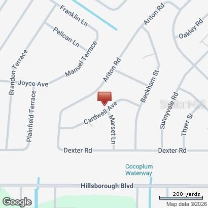 This is a map showing the location of a property near Cardwell Avenue — CARDWELL AVENUE, NORTH PORT, FL