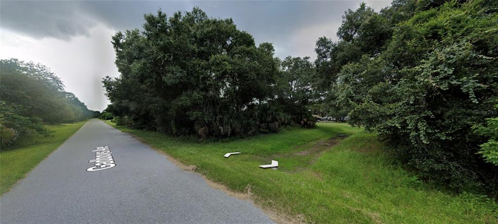 A paved road runs alongside a wooded, grassy lot under a cloudy sky — 0 GADBOYS AVENUE, NORTH PORT, FL