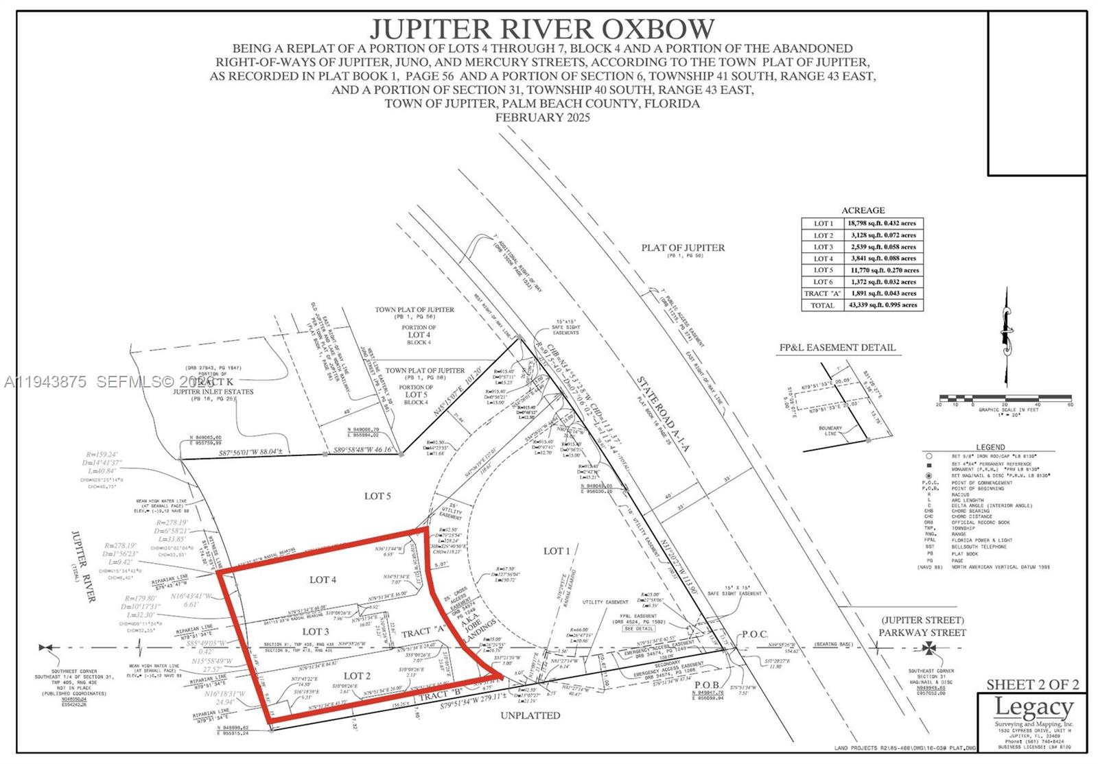 This is a site plan rendering for the Jupiter Oxbow development project — 18011 N Highway A1A, Jupiter FL 33477, JUPITER, FL