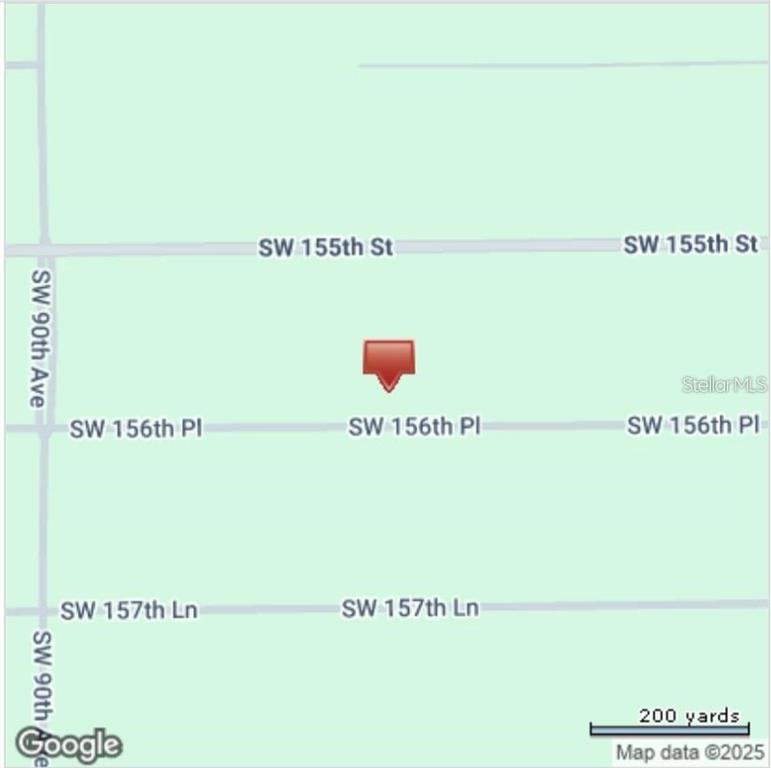 This is a map showing the location of a property near SW 156th Place — SOUTHWEST 156TH PLACE, DUNNELLON, FL