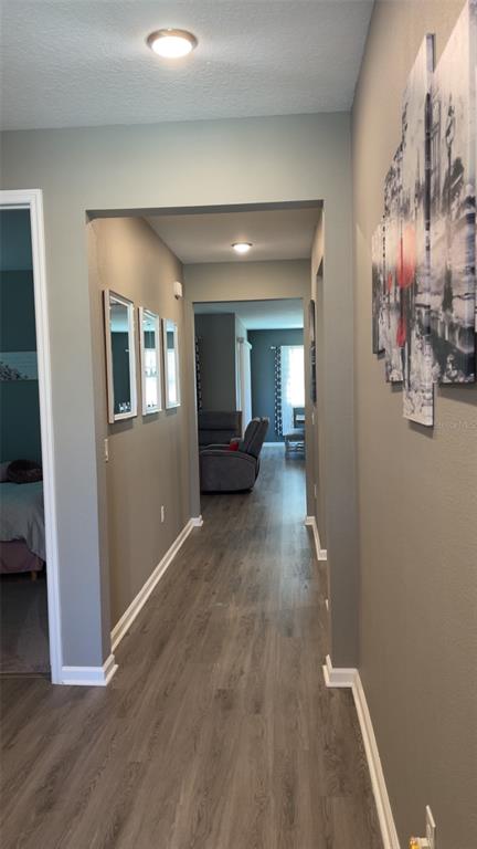 A small room features a dark sofa, a wall painting, and a white closet — 5306 MEADOW SONG DRIVE, OKAHUMPKA, FL