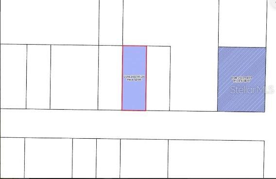 This is a map showing two highlighted land parcels with their respective sale dates and prices — EVERGREEN STREET, FOUNTAIN, FL