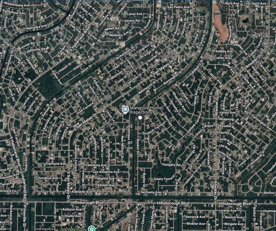 This is a map showing a residential neighborhood with various streets and intersections — BASKET STREET, NORTH PORT, FL
