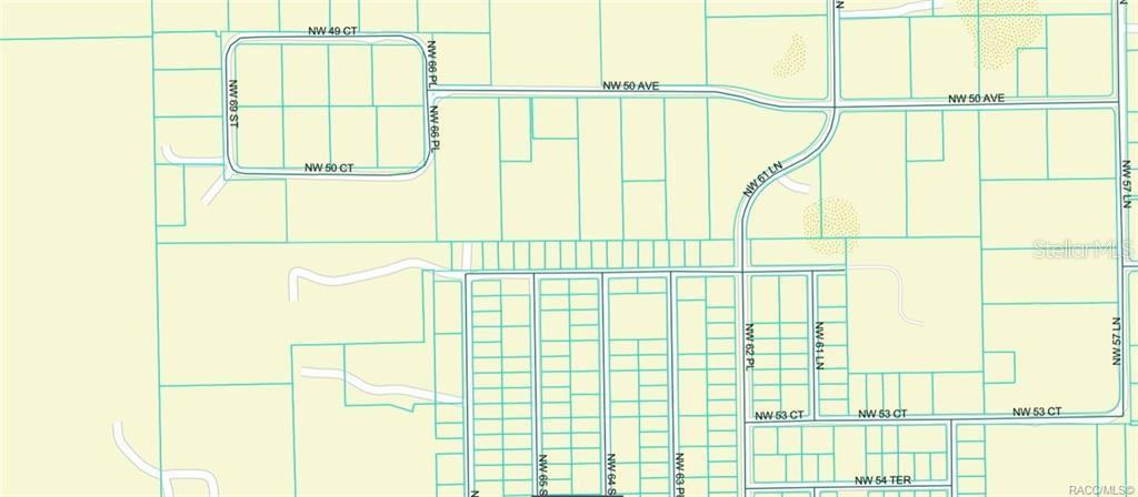 This image is a map showing local streets and property lot lines — 00 NW 52ND AVENUE Lot 7, OCALA, FL