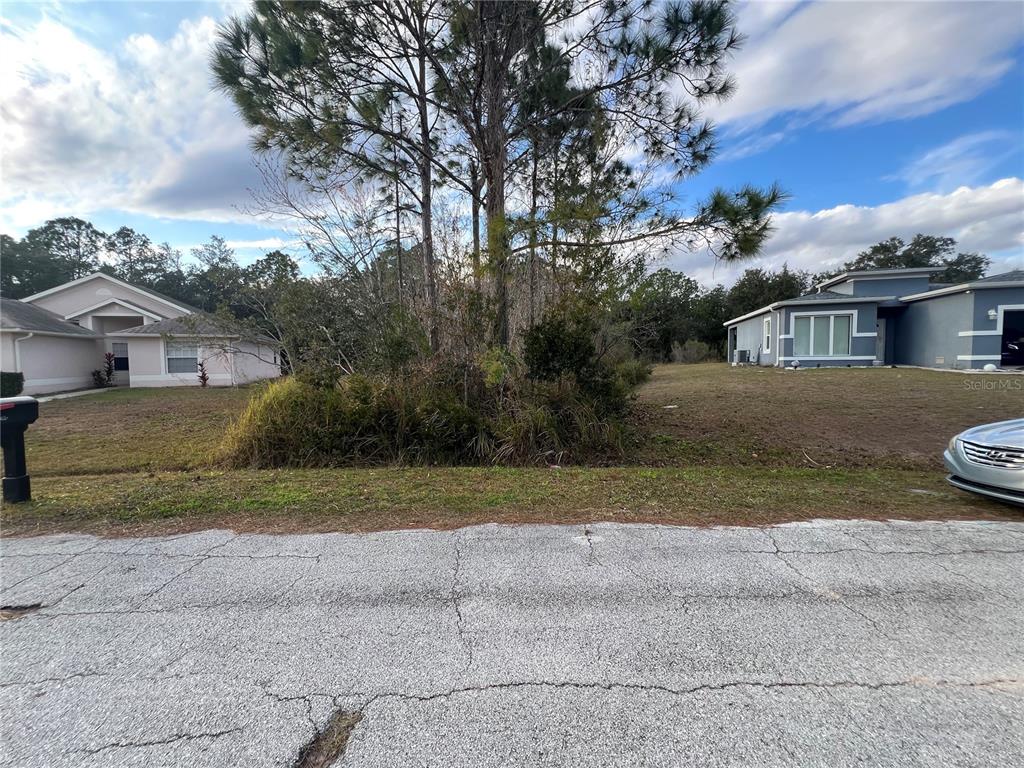 A vacant lot sits between two residential houses on a paved street — 1425 TEAL DRIVE, KISSIMMEE, FL