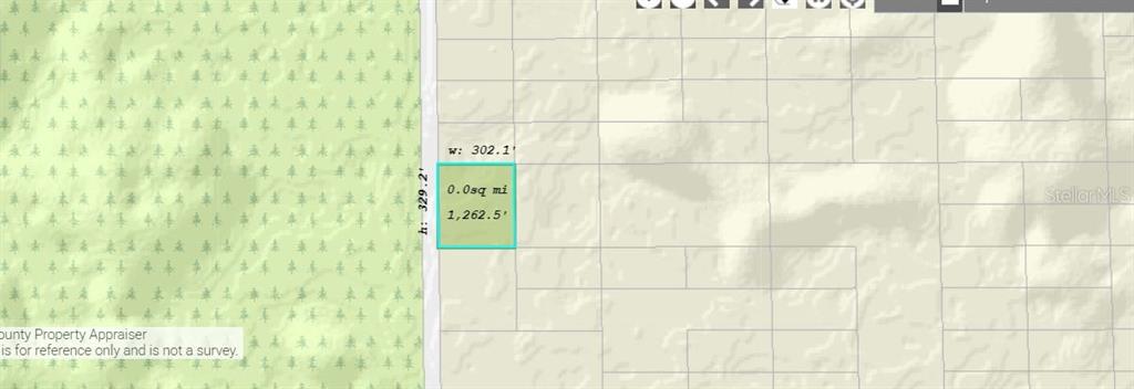 This is a map showing a rectangular parcel of land with its dimensions — 627 DILL ROAD, ORLANDO, FL