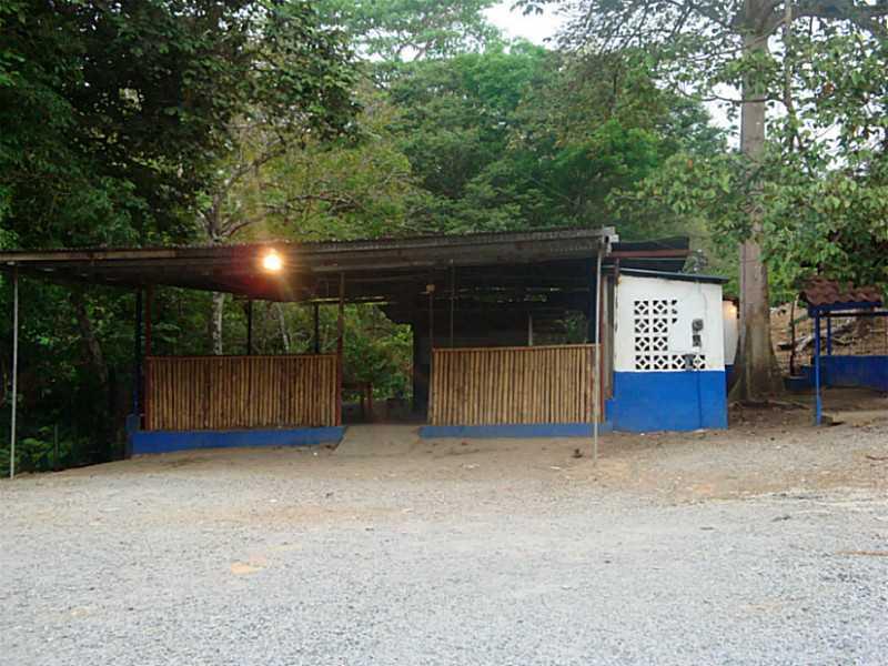 A rustic open-air structure with a bamboo-paneled front and a blue-painted concrete base — David, SAN PABLO VIEJO, 00000, FL