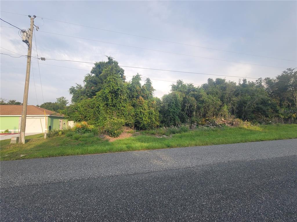 A vacant, overgrown lot sits next to a house with a green exterior — SW 43RD COURT UNIT 7, OCALA, FL