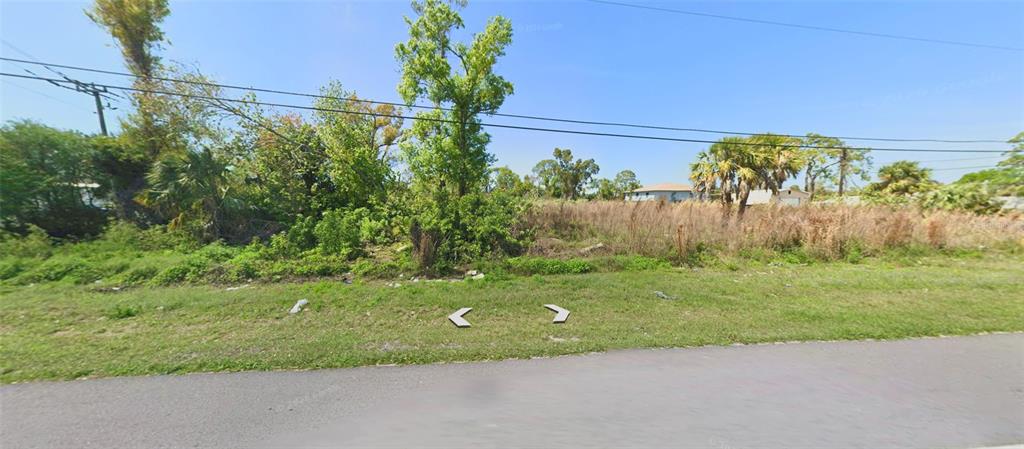 A vacant, overgrown grassy lot with trees and shrubs sits alongside a paved road — 6680 15TH STREET E, SARASOTA, FL