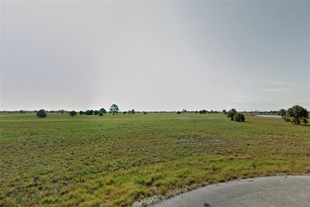 A wide, grassy field stretches toward a distant tree line under a clear sky — 6 FIR COURT, PLACIDA, FL