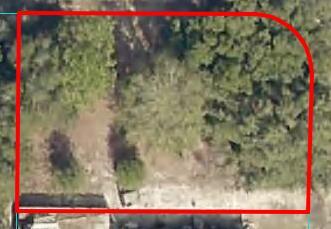 An aerial view shows a rectangular plot of land with trees and a small structure — 000 Locust Radial, Ocala FL 34472, OCALA, FL