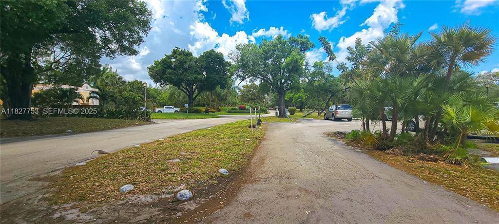 A paved driveway leads toward a parking area surrounded by trees and palm trees — 3301 Spanish Moss Terrace # 219, Lauderhill FL 33319, LAUDERHILL, FL
