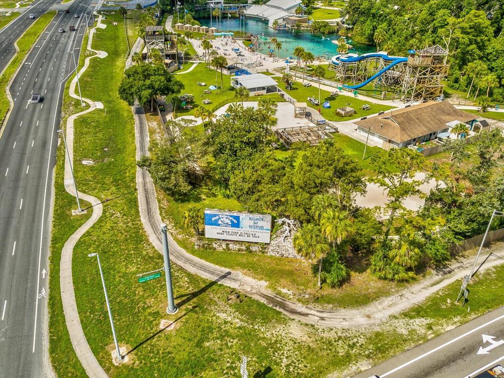 This is a map of the Suncoast Trail showing trailheads, parking, and nearby roads — Lot 9 COMMERCIAL WAY, BROOKSVILLE, FL