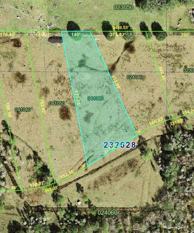 This is a map showing the property boundaries of a parcel of land — OLD DADE CITY ROAD, LAKELAND, FL