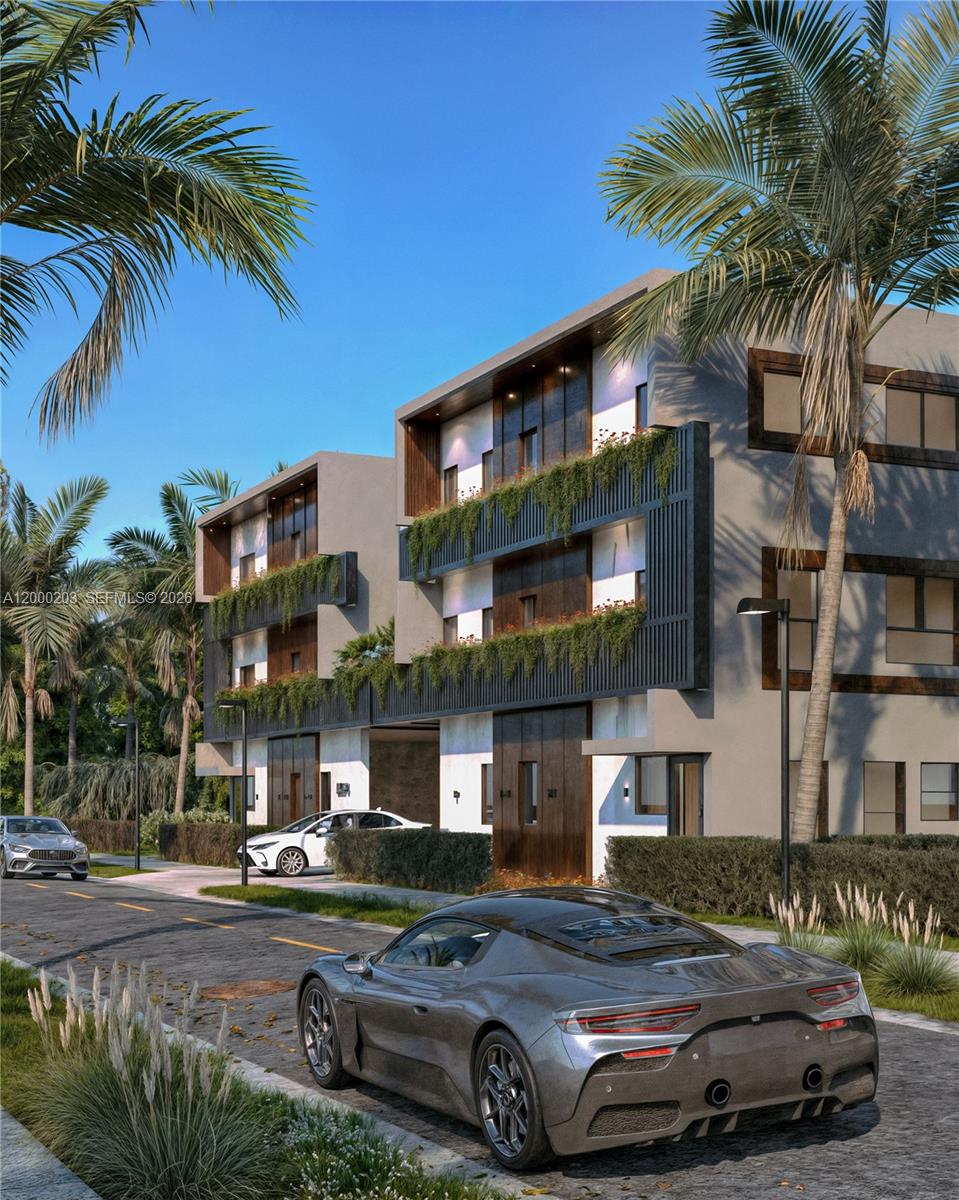 This is a digital rendering of a modern multi-story residential building with exterior greenery — 1534 SW 3rd Street, Miami FL 33135, MIAMI, FL