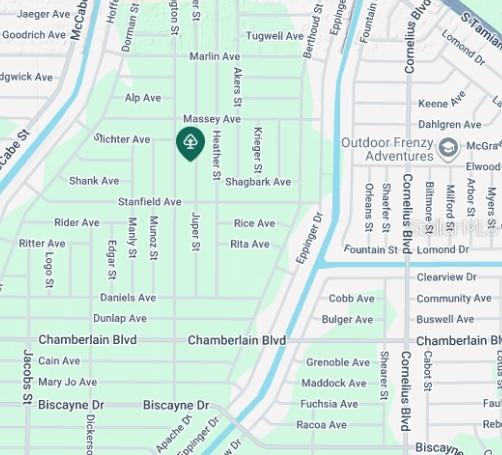 This is a map showing streets and a park icon in a residential neighborhood — 279 JUPER STREET, PORT CHARLOTTE, FL