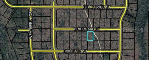 This is a map showing a highlighted vacant lot located between Brierdale Street and Byington Street — Lot 6 BRIERDALE STREET, CHIPLEY, FL