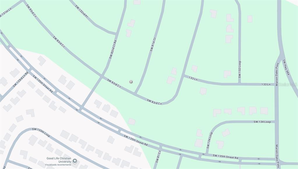 This is a map showing residential streets and intersections in a neighborhood — SW 82ND CT RD, OCALA, FL
